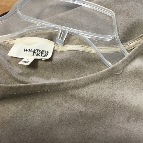 Aritzia Wilfred Free Nori Vegan Suede Dress Oversize Pockets - Picture 11 of 15